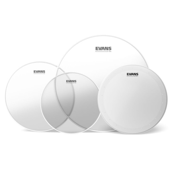Kit De Peles Fusion G2 Transparente + 1 HD Dry Porosa 14 Evans EPP-G2HDD-F
