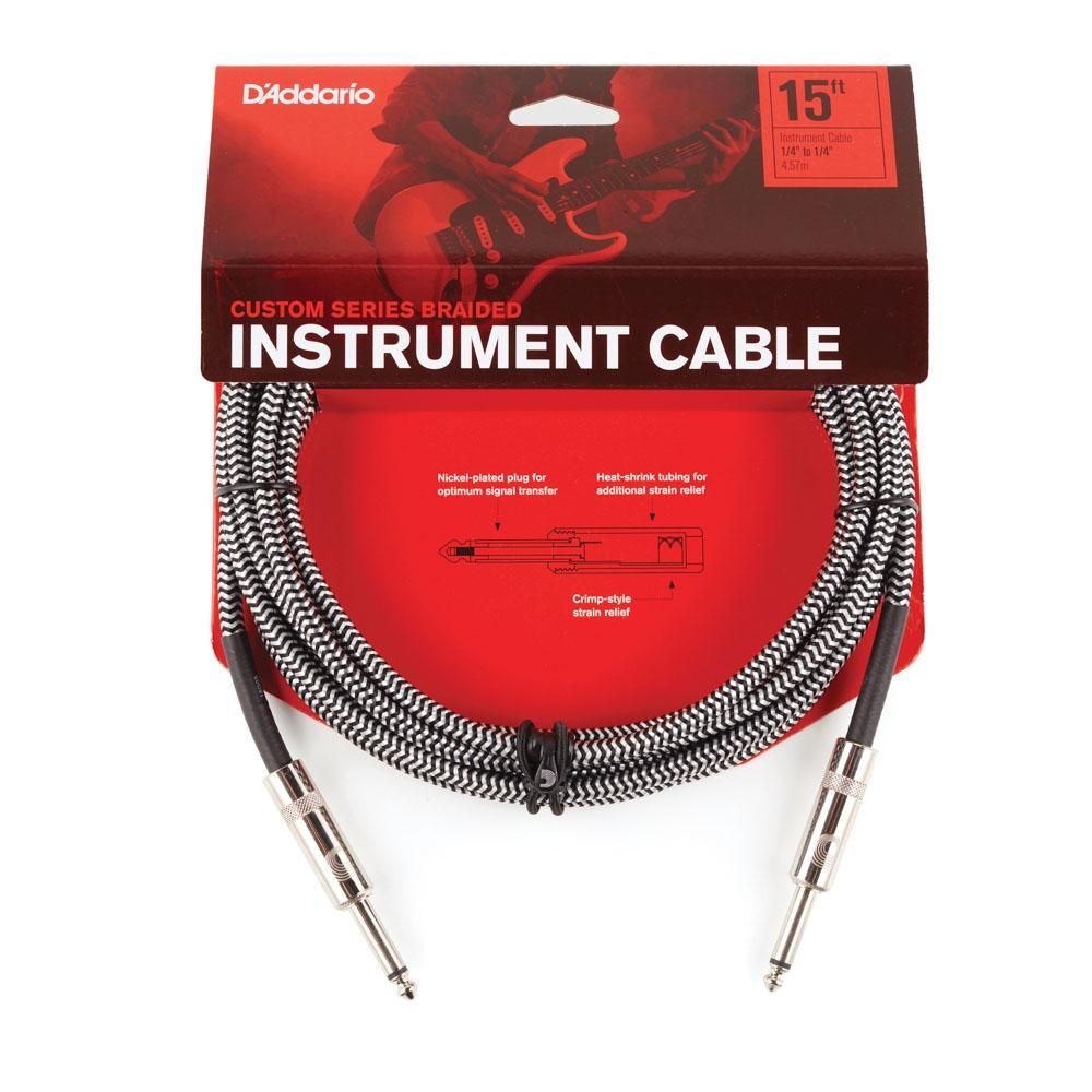 Encontraproduto.com.br - Cabo Instrumentos Tecido D Addario Custom Braided Pw-bg-15bg [f035]