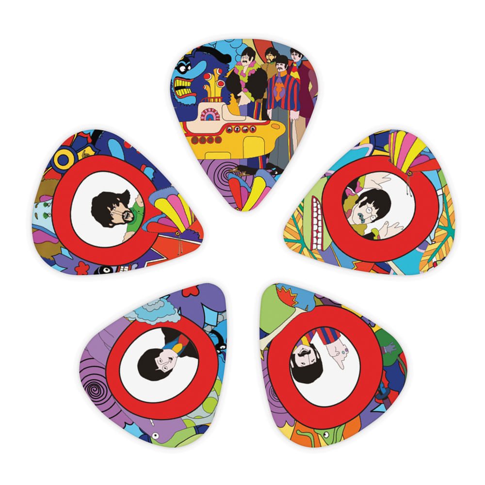 Encontraproduto.com.br - Palheta Para Instrumentos 1.0mm Pesada Yellow Submarine (10 Unidades) DAddario The Beatles Collection 1CWH610B7