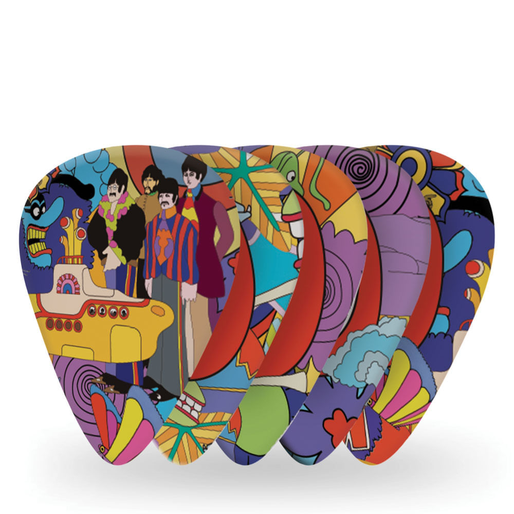 Encontraproduto.com.br - Palheta Para Instrumentos 1.0mm Pesada Yellow Submarine (10 Unidades) DAddario The Beatles Collection 1CWH610B7