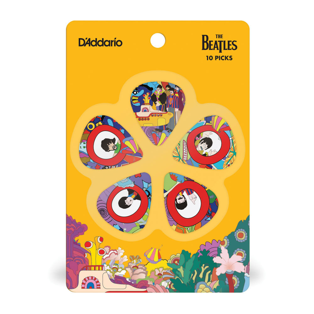 Encontraproduto.com.br - Palheta Para Instrumentos 1.0mm Pesada Yellow Submarine (10 Unidades) DAddario The Beatles Collection 1CWH610B7