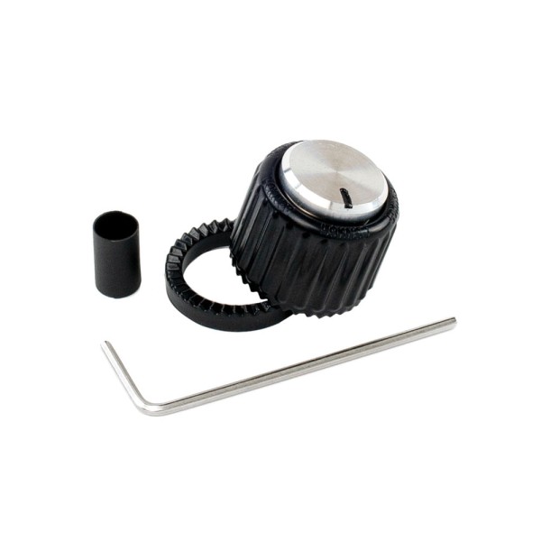 Knob De Plástico Para Instrumentos E Periféricos Grande Preto/Prata DAddario LokNob PW-LNL-01BS