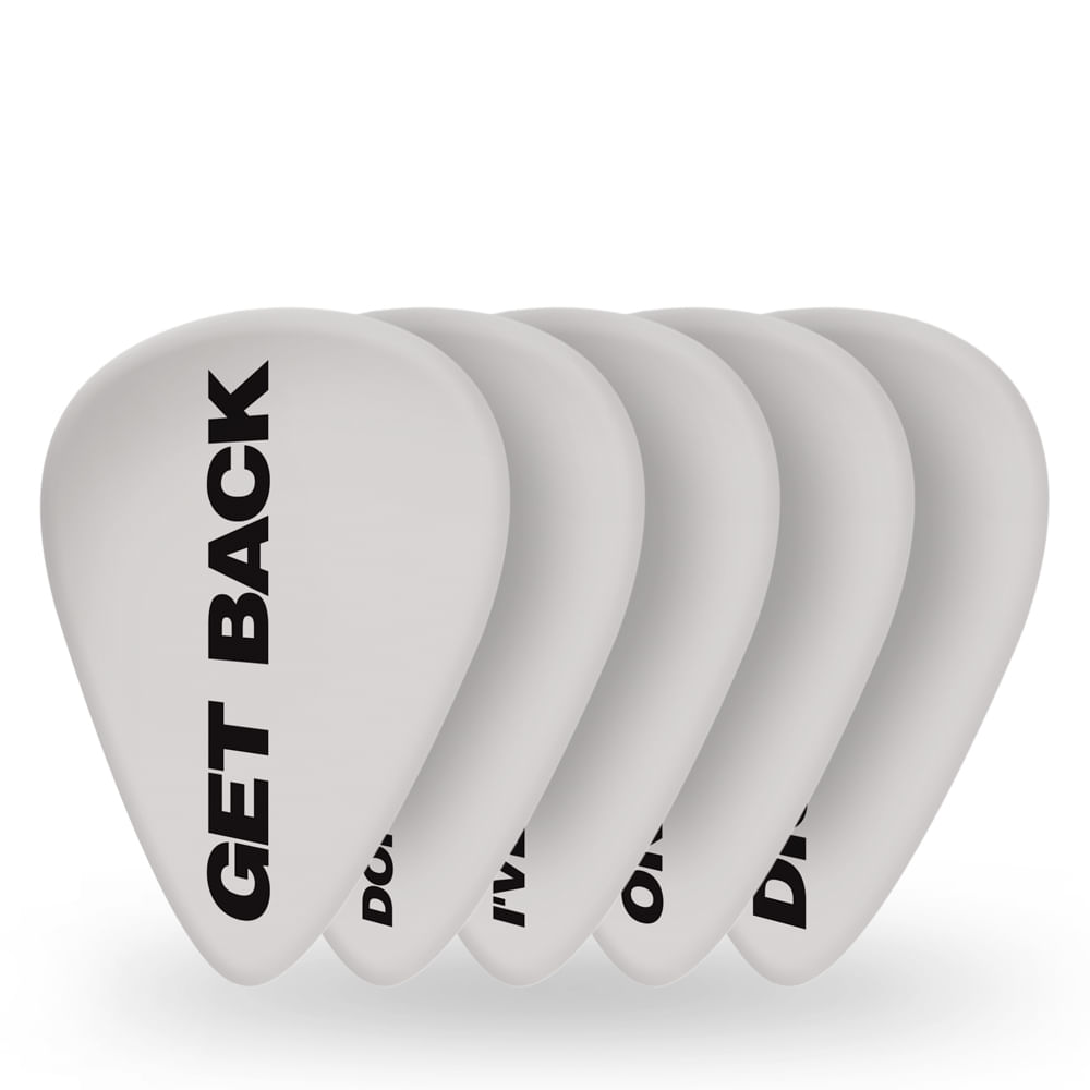 Encontraproduto.com.br - Palheta Para Instrumentos .50mm Leve Get Back (10 unidades) DAddario The Beatles Collection 1CWH2-10B8
