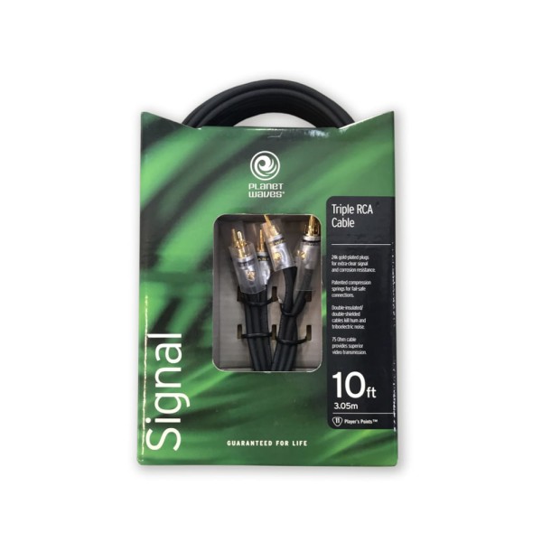 Encontraproduto.com.br - Cabos RCA Triplos 3.05m DAddario PW-RCAT-10