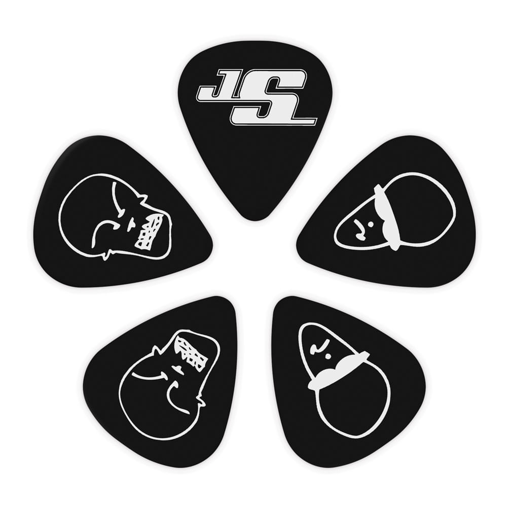 Encontraproduto.com.br - Palheta Para Instrumentos 1.0mm Pesada Preta (10 Unidades) DAddario Joe Satriani Signature 1CBK6-10JS