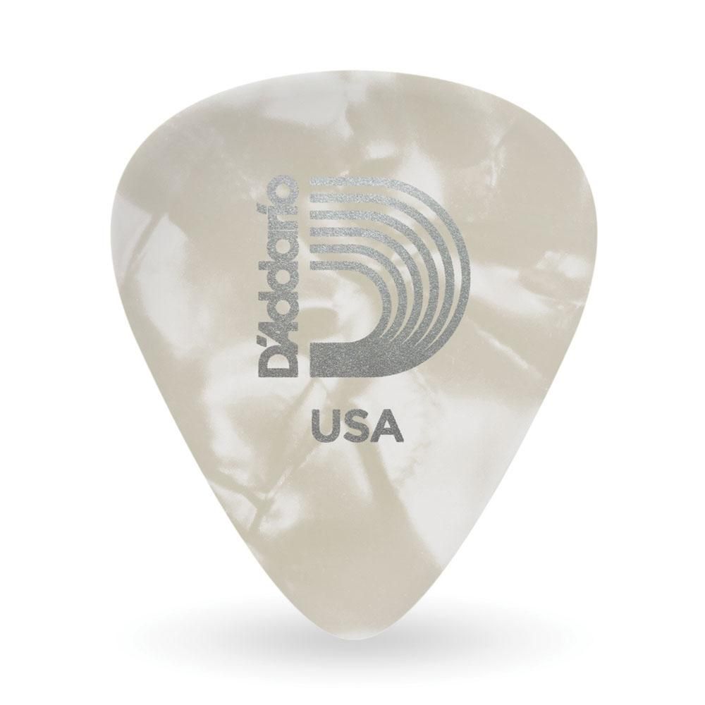 Encontraproduto.com.br - Palheta Celulóide Branca Perolada Média D Addario 1cwp4-10 [f035]