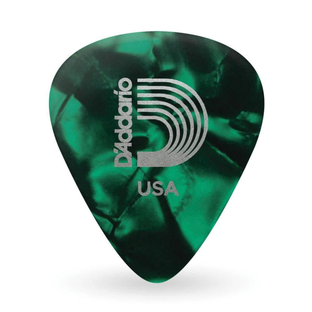 Encontraproduto.com.br - Palheta Celulóide Verde Perolada Pesada D Addario 1cgp6-10 [f035]