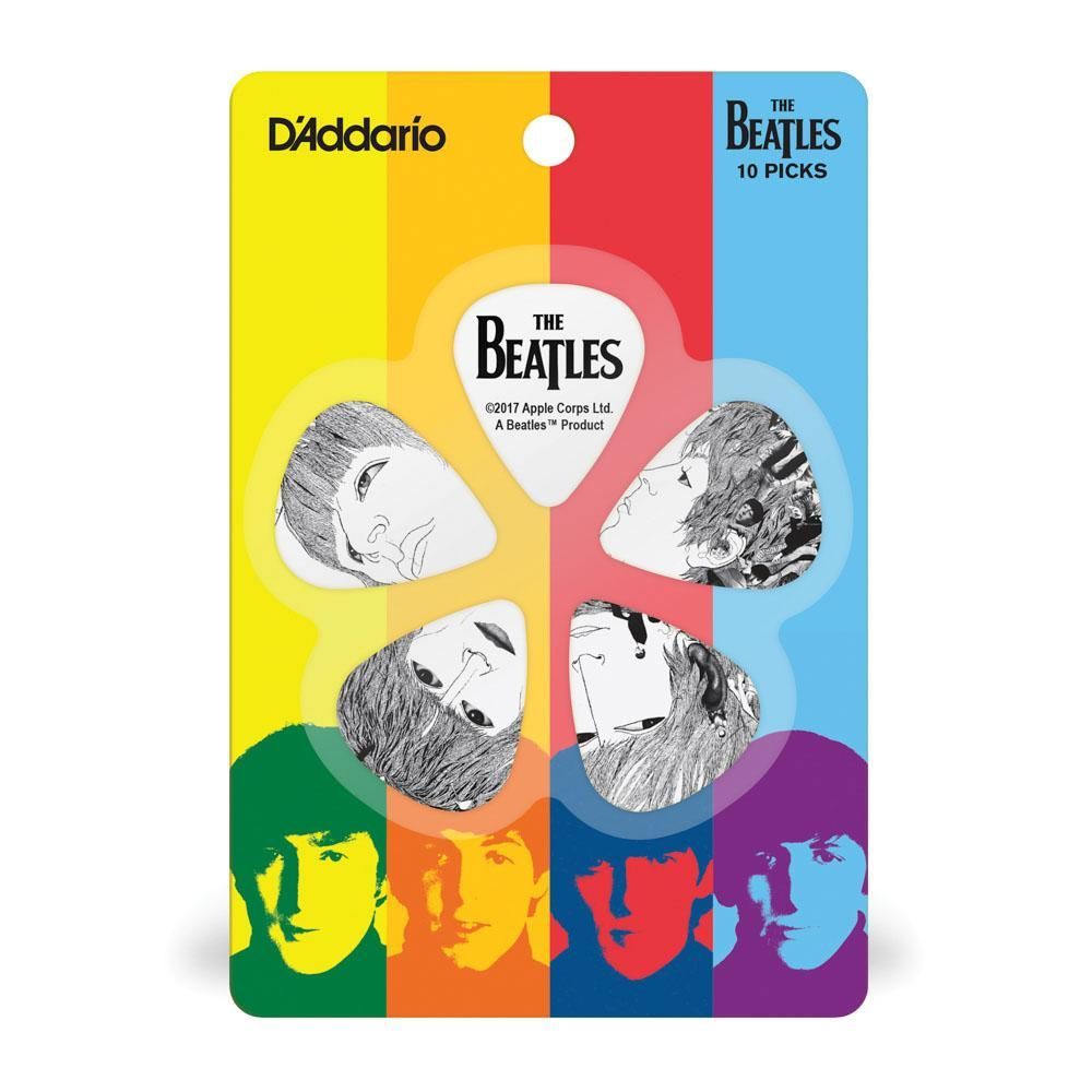 Encontraproduto.com.br - Palheta Para Instrumentos .70mm Média Revolver (10 Unidades) DAddario The Beatles Collection 1CWH4-10B1