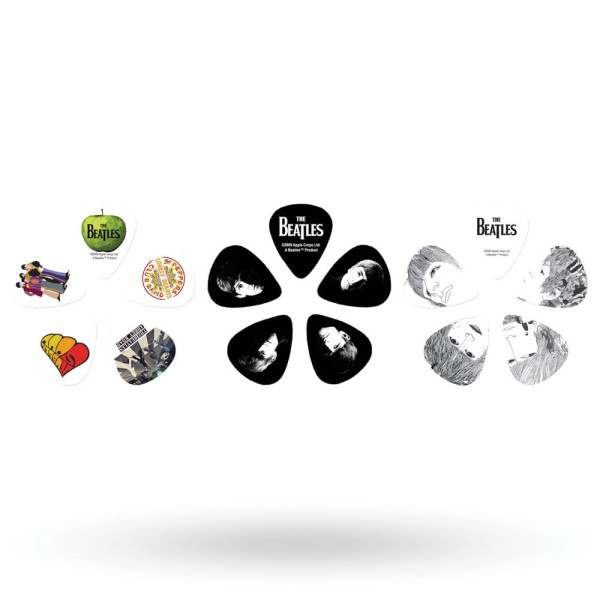 Encontraproduto.com.br - Palheta Para Instrumentos .70mm Com Lata Especial Stripes (15 Unidades) DAddario The Beatles Collection 1CAB4-15BT2