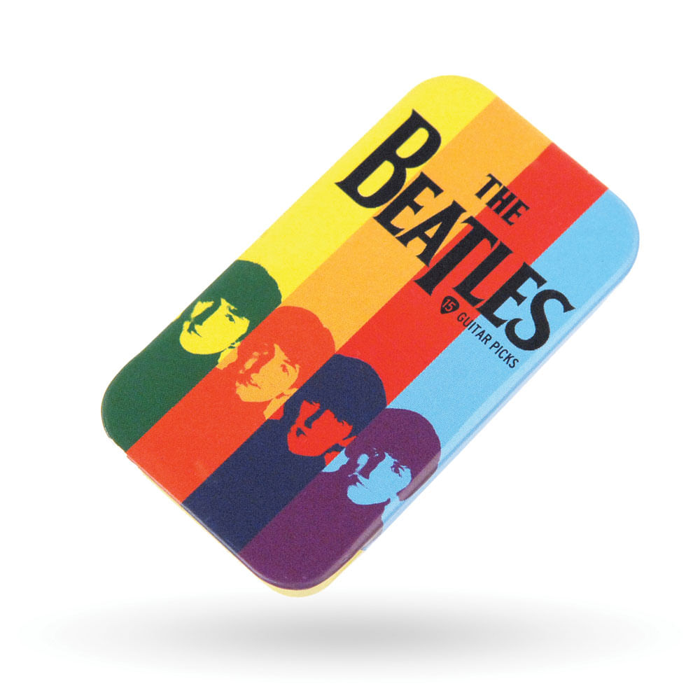 Encontraproduto.com.br - Palheta Para Instrumentos .70mm Com Lata Especial Stripes (15 Unidades) DAddario The Beatles Collection 1CAB4-15BT2