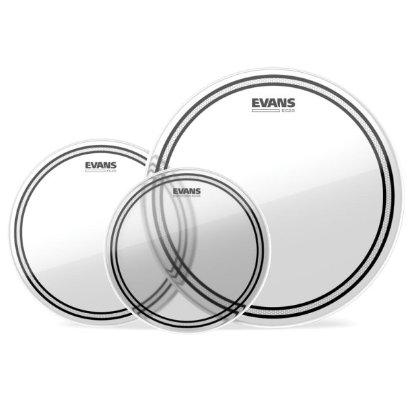 Encontraproduto.com.br - Kit De Peles Fusion Evans EC2S Transparente ETP-EC2SCLR-F