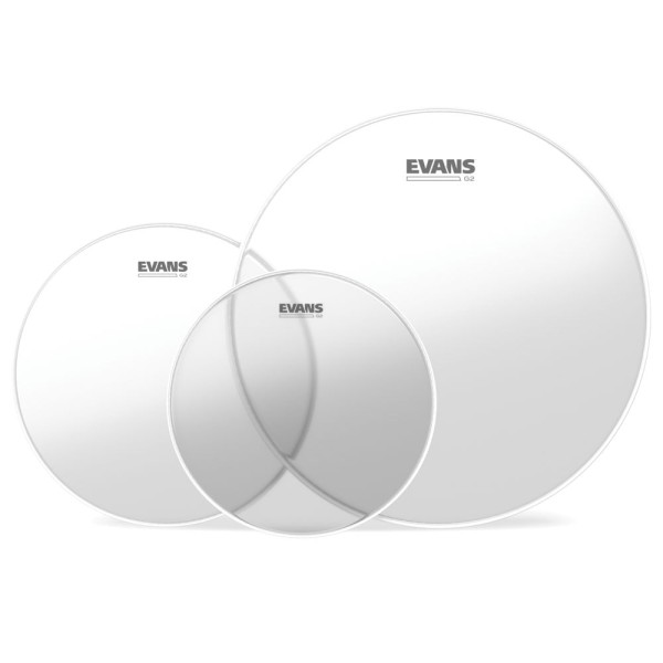 Encontraproduto.com.br - Kit De Peles Rock G2 Transparente Evans ETP-G2CLR-R