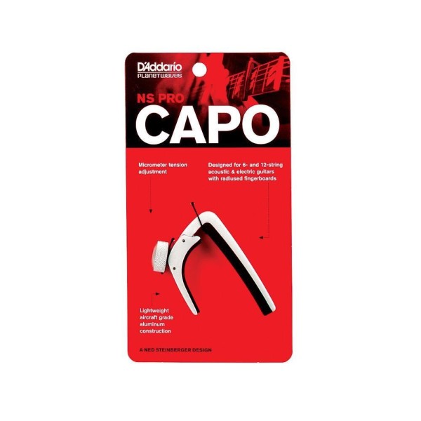 Encontraproduto.com.br - Capotraste De Metal Prata D Addario Pro Pw-cp-02s [f035]