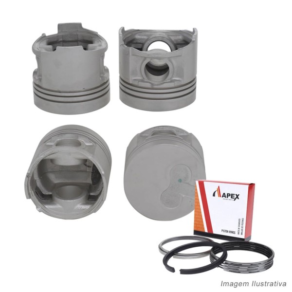 Encontraproduto.com.br - PISTAO COM ANEL - NISSAN PATHFINDER TERRANO 2.7 8V TD27 TURBO APOS 1996 | PINO 30MM - APEX