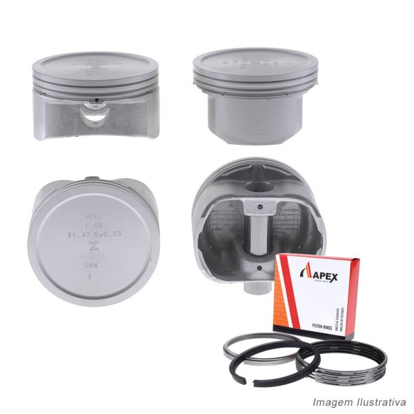 Encontraproduto.com.br - PISTAO COM ANEL - FIAT DOBLO STILO/ GM CORSA MERIVA 1.8 8V FLEX - APEX
