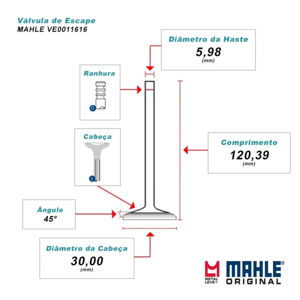 Encontraproduto.com.br - VALVULAS DE ESCAPE - FIAT DUCATO 2.3 16V MULTIJET - MAHLE