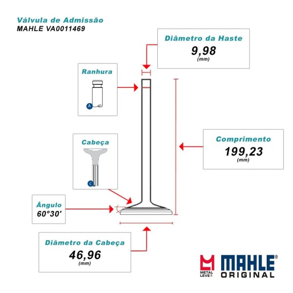 Encontraproduto.com.br - VALVULAS DE ADMISSAO - IVECO STRALIS FPT CURSOR 13 - MAHLE