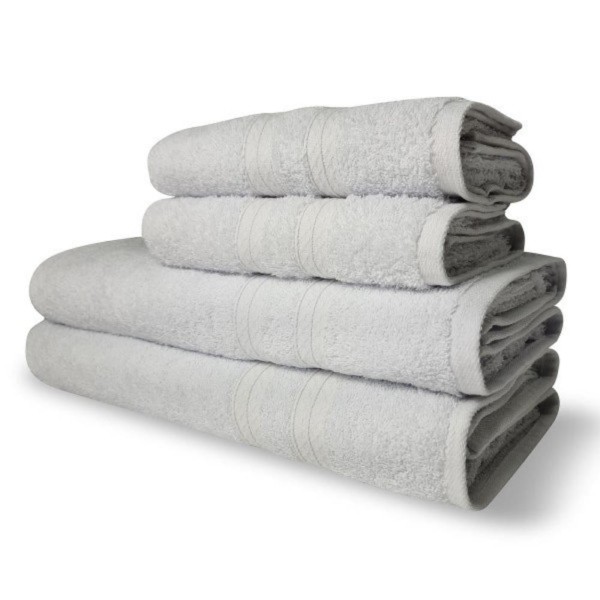 Encontraproduto.com.br - Jogo de Toalhas Lisboa 4 Pçs - 2 Banho e 2 Rosto 430g/m² 100% Algodão Branco