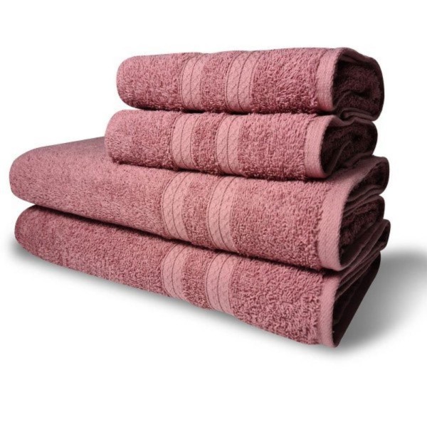Encontraproduto.com.br - Jogo de Toalhas Lisboa 4 Pçs - 2 Banho e 2 Rosto 430g/m² 100% Algodão Rosê