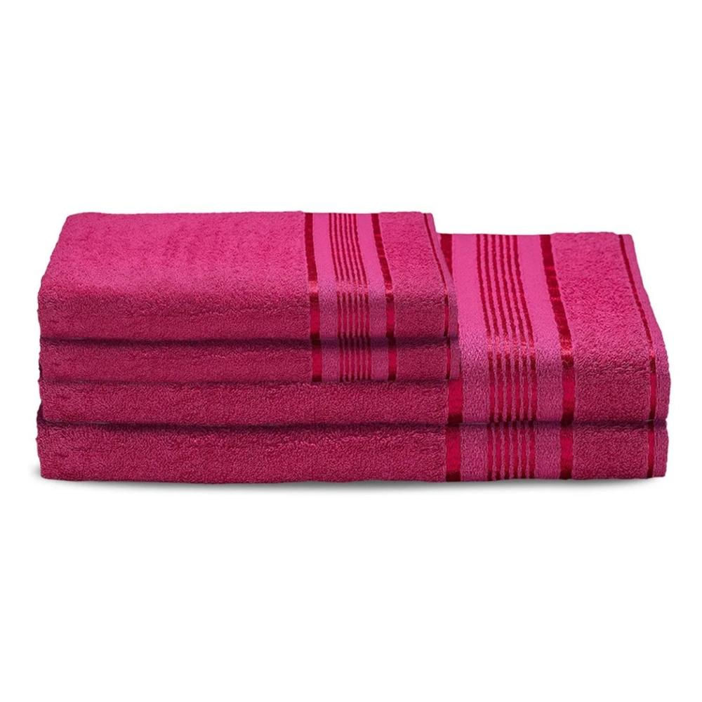 Encontraproduto.com.br - Jogo de Toalhas Gigantes 2 Banho 2 Rosto Egito 100% Algodão Rosa