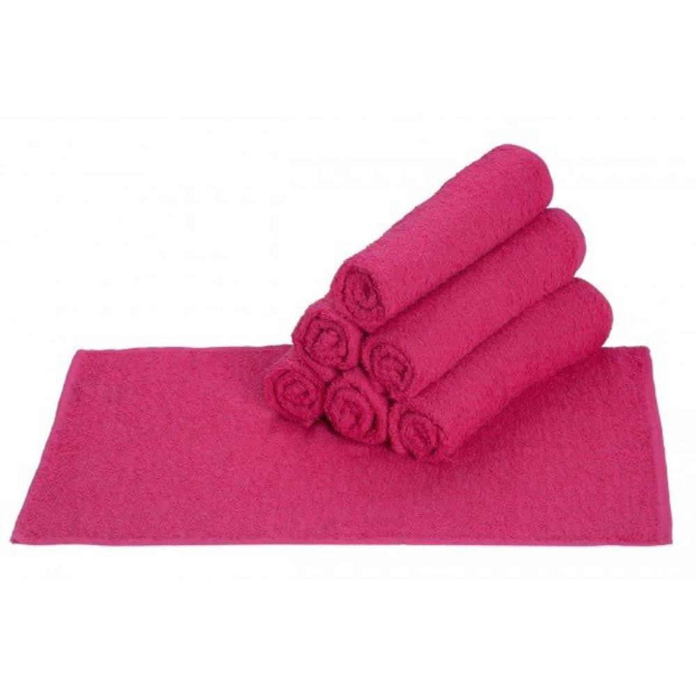 Encontraproduto.com.br - Kit 10 Toalha de Manicure e Pedicure 28x45cm Salão Beleza P/unha Rosa