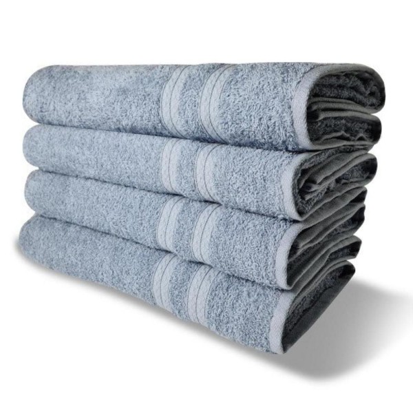 Encontraproduto.com.br - Kit 8 Toalhas De Banho Lisboa 100% Algodão 430g/m 80x150cm Azul Claro