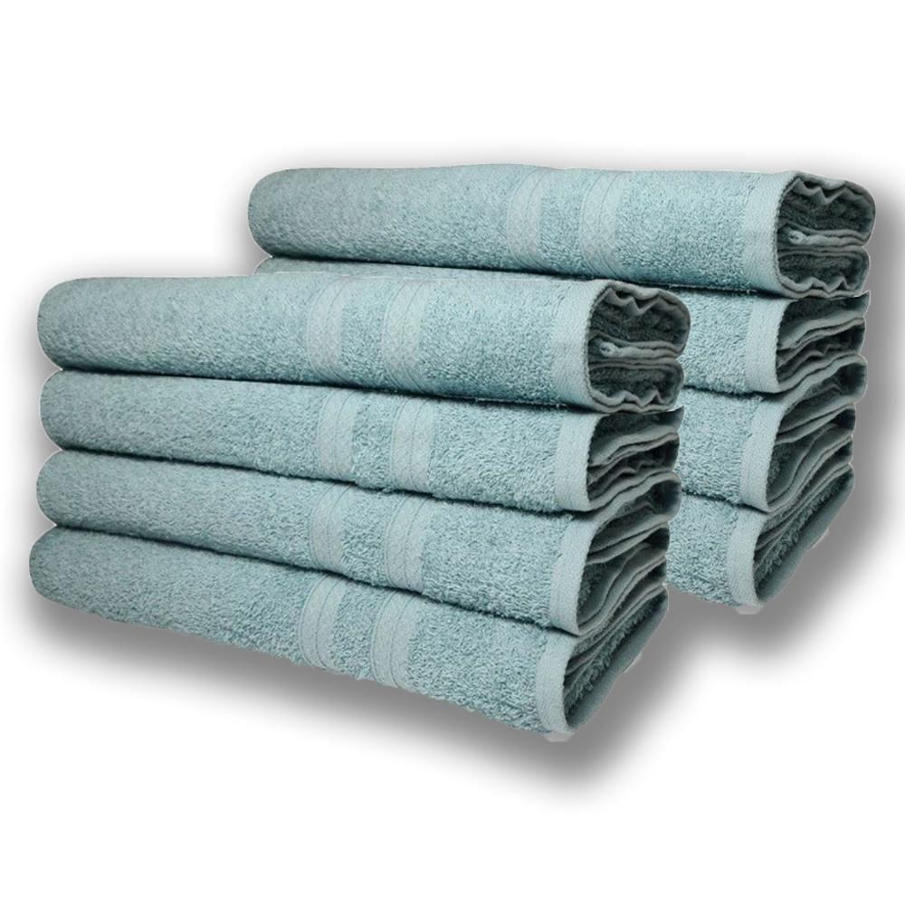 Kit 8 Toalhas De Banho Lisboa 100% Algodão 430g/m 80x150cm Verde Claro