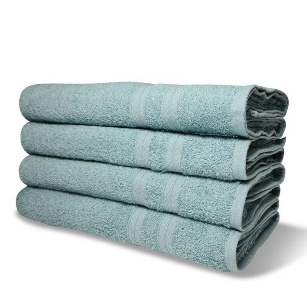 Encontraproduto.com.br - Kit 8 Toalhas De Banho Lisboa 100% Algodão 430g/m 80x150cm Verde Claro