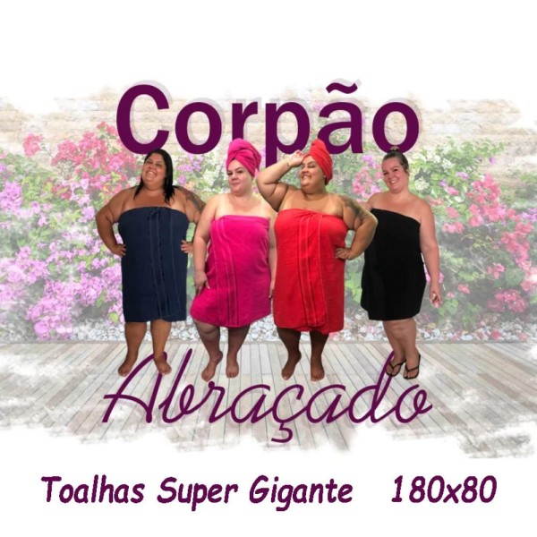 Encontraproduto.com.br - 6 Toalhas Super Gigante Grossa Abraça o Corpão 80x180 Egito Vermelho
