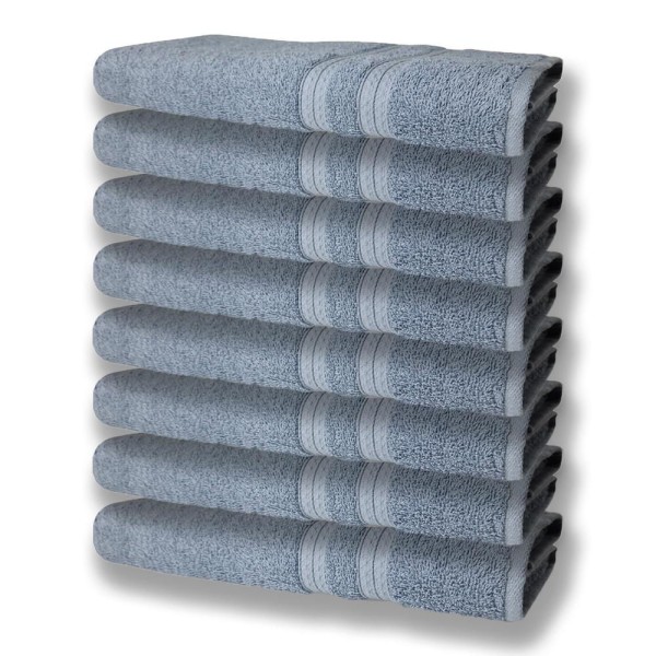 Encontraproduto.com.br - 8 Toalhas Grande Super Felpudas e Grossa 80x150  100% Algodão Azul