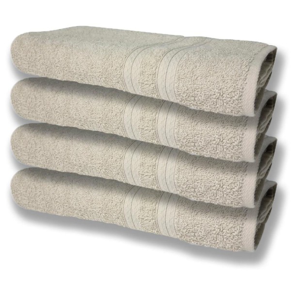 Encontraproduto.com.br - 8 Toalhas Grande E Grossa 4 Branco 4 Bege