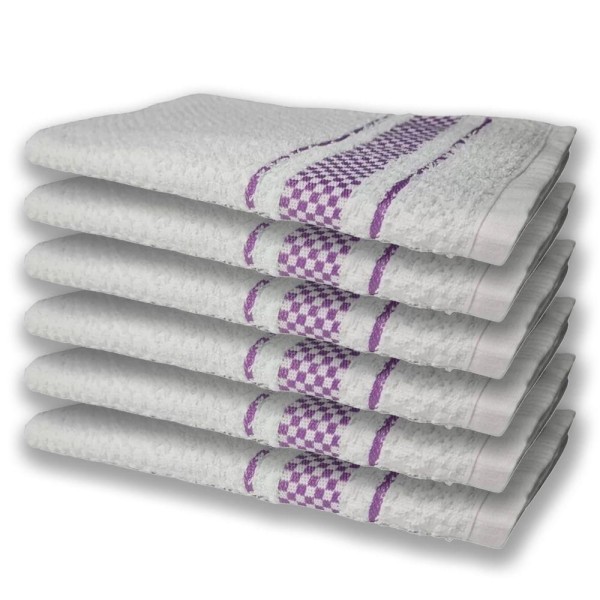 Encontraproduto.com.br - 12 Panos de Prato Atoalhado Felpudo Premium Lilás