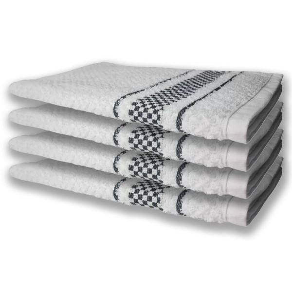 Encontraproduto.com.br - 12 Panos de Prato Atoalhado Felpudo Premium PR+VM+VD