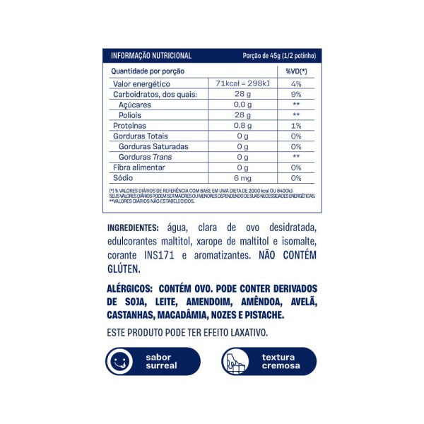 Encontraproduto.com.br - Potinho Marshmallow + 2 Deli Deli 70% cacau zero adição de açúcares