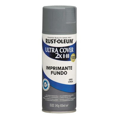 Encontraproduto.com.br - Tinta Spray Ultra Cover 2x Cinza Fosco 340g Viapol