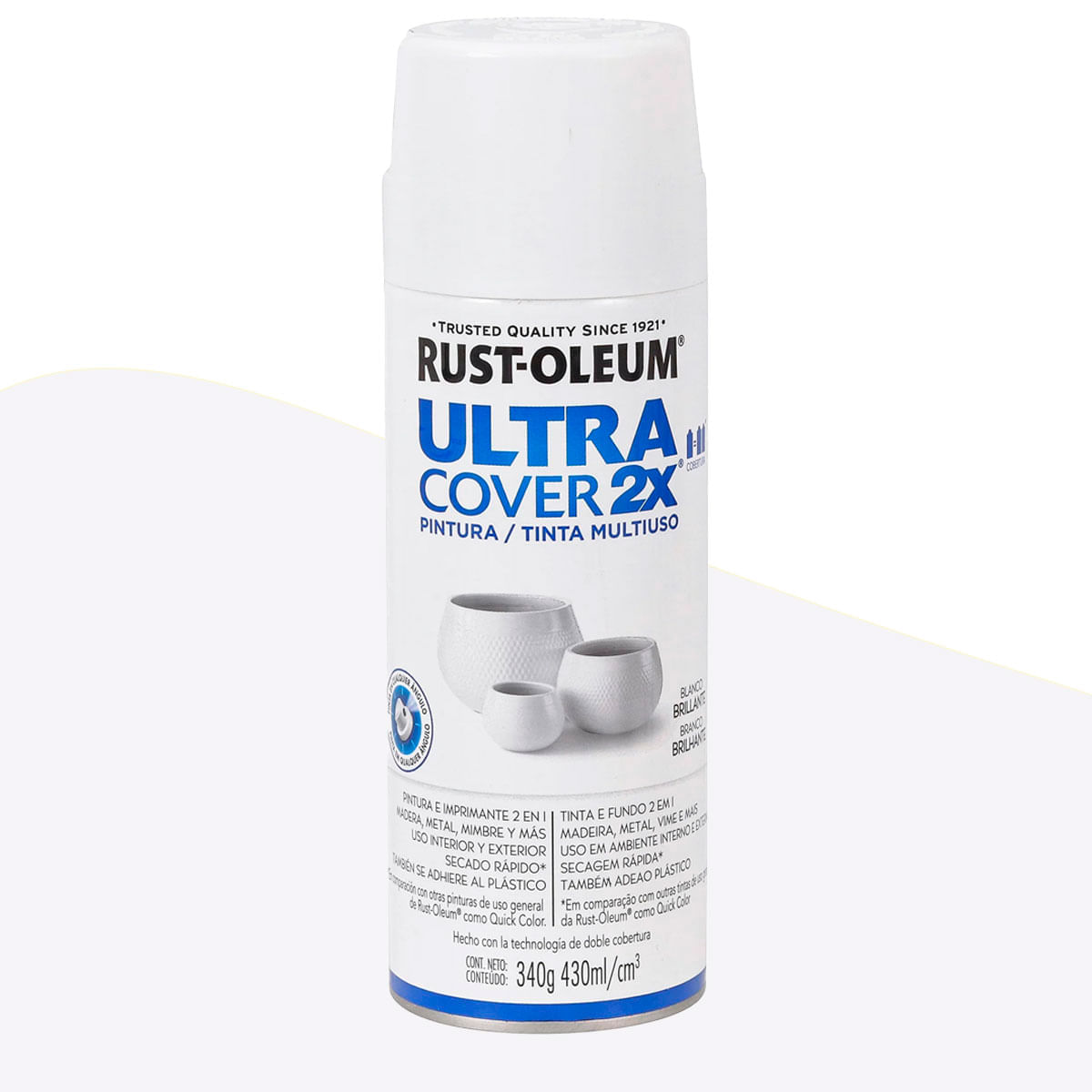 Encontraproduto.com.br - Tinta Spray Ultra Cover 2x Cinza Fosco 340g Viapol