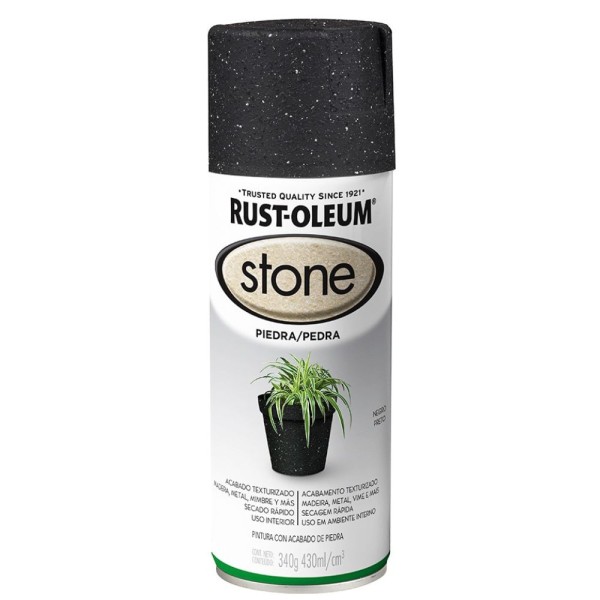 Encontraproduto.com.br - Tinta Spray Stone Pedra Preto 340g Viapol