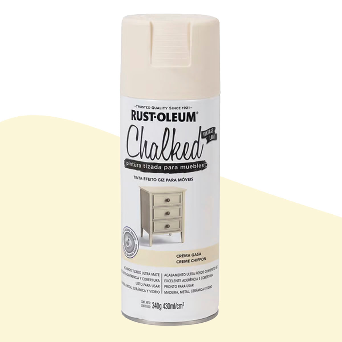 Encontraproduto.com.br - Tinta Spray Chalked Giz Creme 340g Viapol