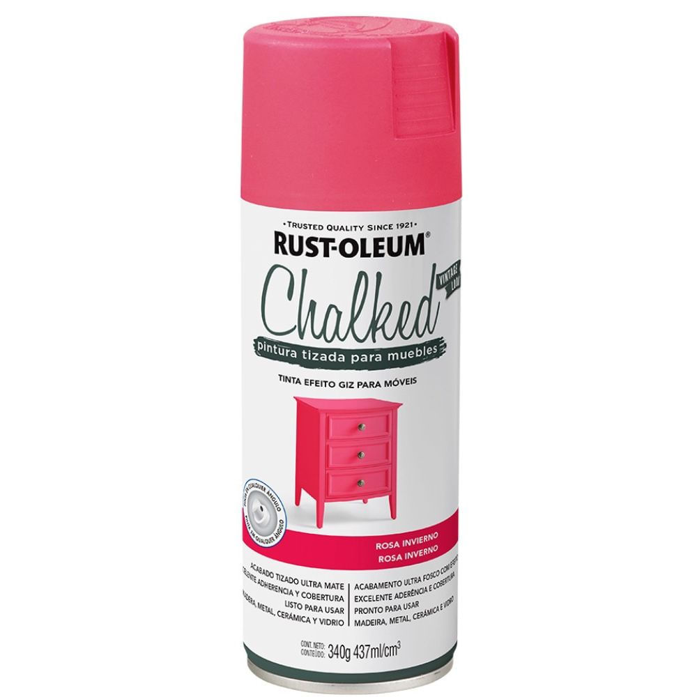 Encontraproduto.com.br - Tinta Spray Chalked Rosa Inverno 340g Viapol