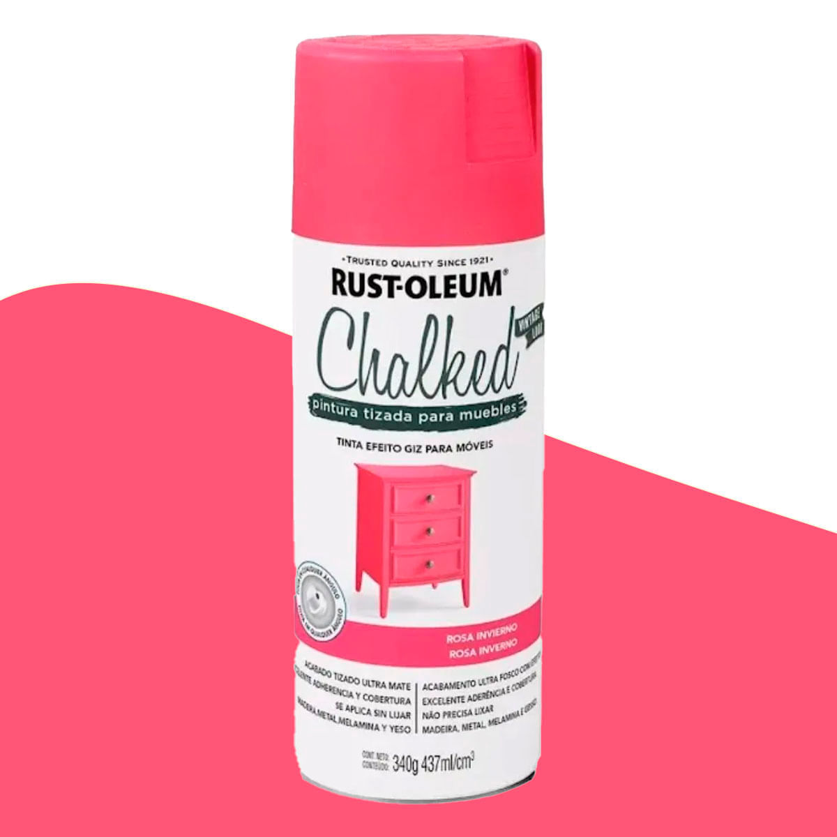 Encontraproduto.com.br - Tinta Spray Chalked Rosa Inverno 340g Viapol