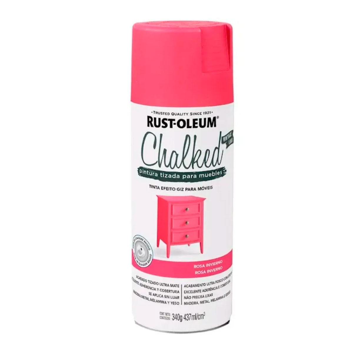 Encontraproduto.com.br - Tinta Spray Chalked Rosa Inverno 340g Viapol