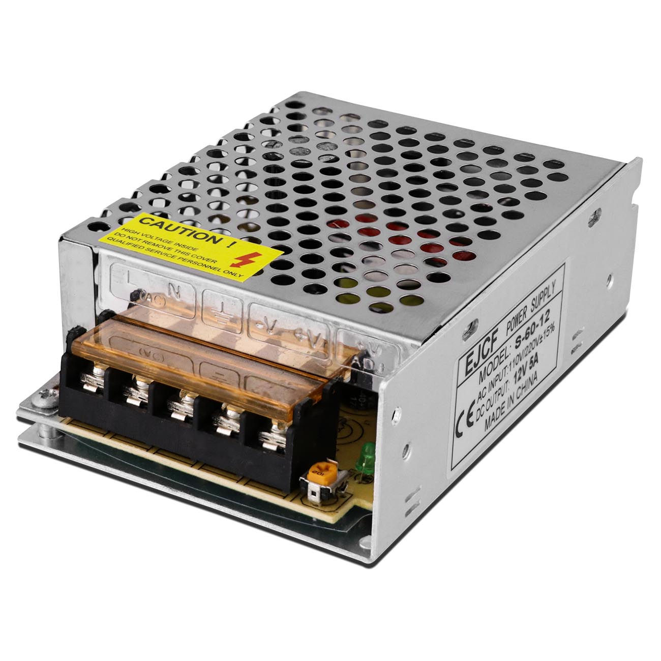 Encontraproduto.com.br - Fonte Chaveada Colmeia 12V 5A Amperes 60W Bivolt 127V 220V Alimentação Circuitos LED Som Automotivo
