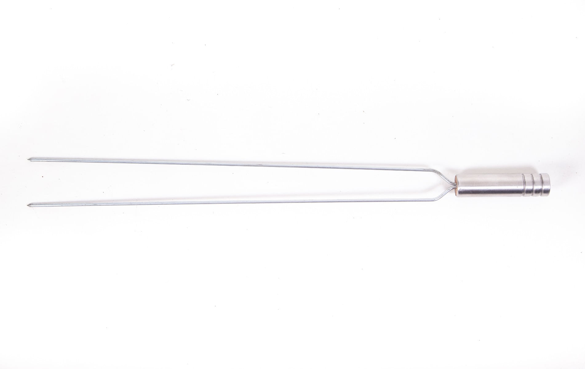 Espeto Duplo com Cabo em Metal 55 cm em Aço Inox Cromado N1 Queiroz