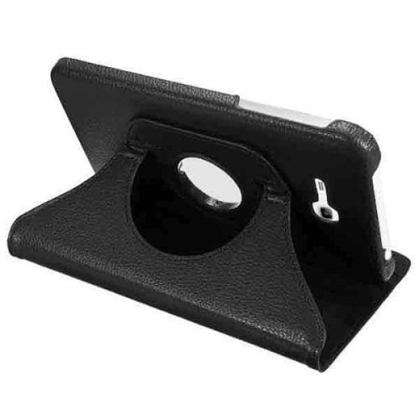 Encontraproduto.com.br - Capa p/ Tablet Samsung Galaxy Tab E T116 T113 Case Couro Giro 360  RT37L54WS Preto