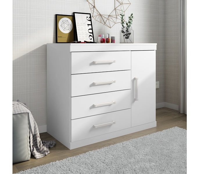 Encontraproduto.com.br - Cômoda Delta 1 Porta E 4 Gavetas -