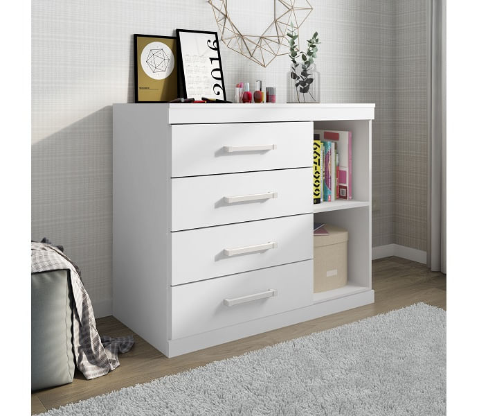 Encontraproduto.com.br - Cômoda Delta 1 Porta E 4 Gavetas -