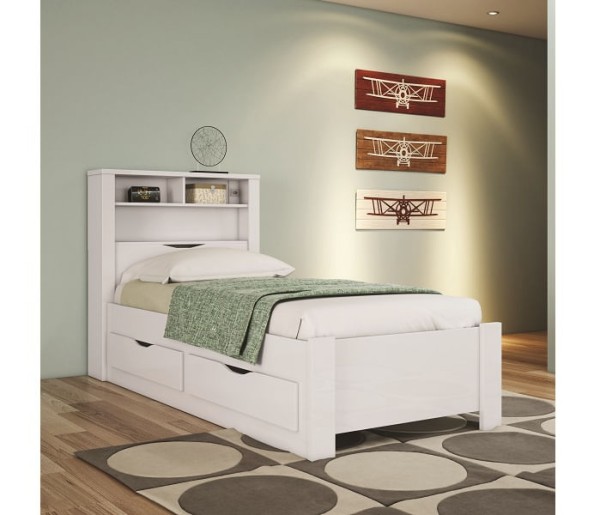 Encontraproduto.com.br - Cama Solteiro Açucena 88cm Com Gavetas -