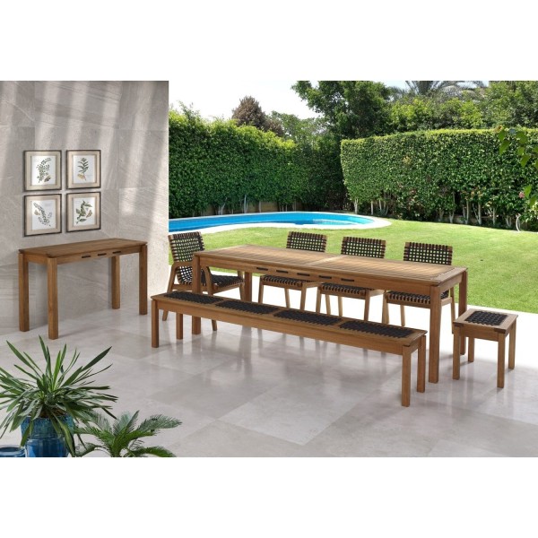 Encontraproduto.com.br - Mesa de Jantar 220x93cm Traço Linha Traço Stain Jatobá