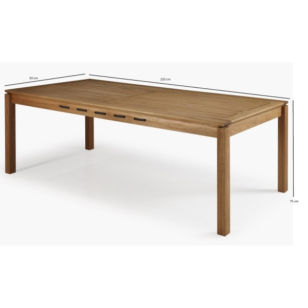 Encontraproduto.com.br - Mesa de Jantar 220x93cm Traço Linha Traço Stain Jatobá
