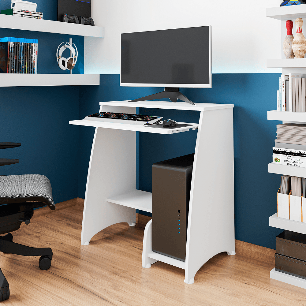 Mesa Para Computador Com 3 Prateleiras Pixel -